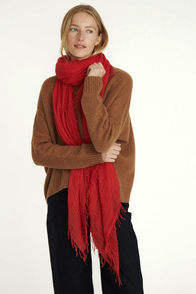 Chan Luu Cashmere and Silk Scarf Wrap Valiant Poppy BRH SC 140