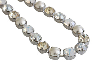 Mariana "Champagne and Caviar" Rhodium Plated Must-Have Everyday Crystal Necklace, 3252 3911ro