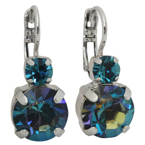 Mariana "Sleepytime" Rhodium Plated Lovable Double Stone Crystal Earrings, 1037 1137ro