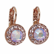 Mariana "Flamingo" Rose Gold Plated Must-Have Round Pavé Crystal Earrings, 1129 5001rg