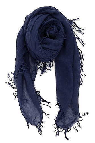 Chan Luu Cashmere and Silk Scarf Wrap - Medieval Blue BRH-SC-140