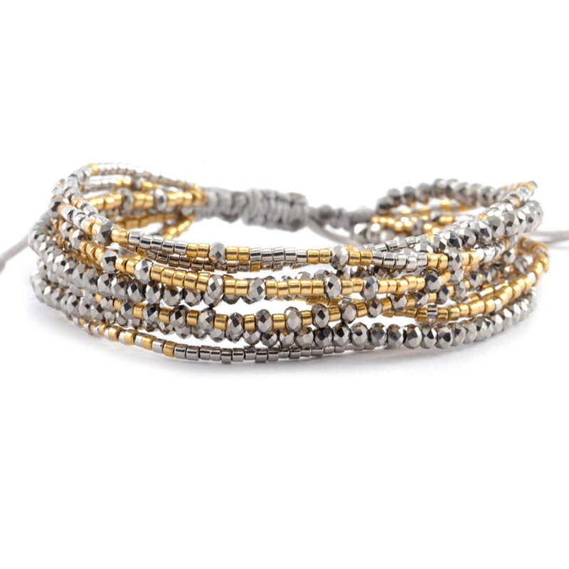 Chan Luu TREND Collection Base Metal Grey Mix Multi Strand